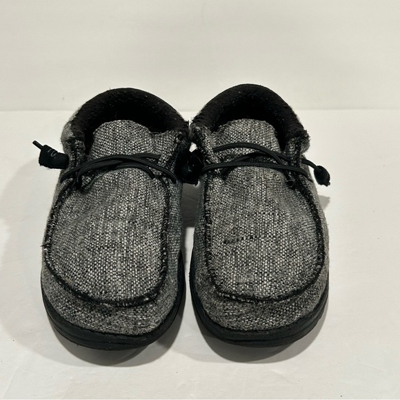 Hey Dude Men's Wally Stretch Shoes, Gray and Black, Size 8, Comfort - Picture 1 of 7